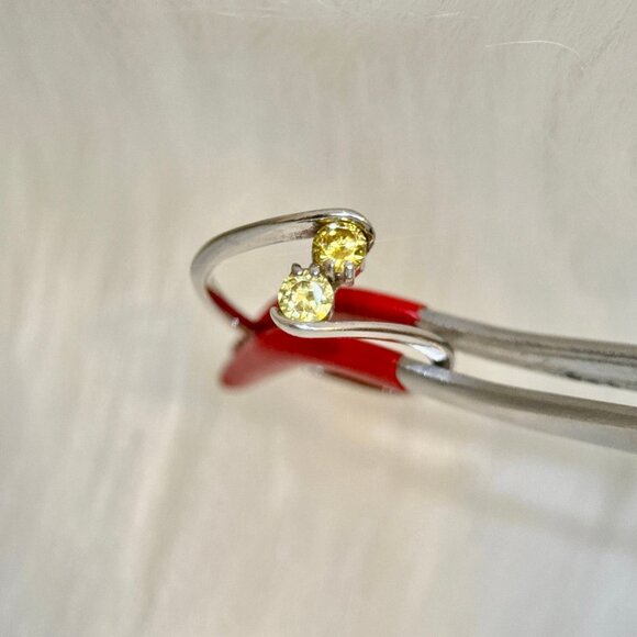 Delicate Silver 925 Lemon Quartz Ring - Picture 4 of 7